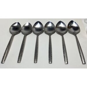 6 MCM Via Roma Wide Spoons ONEIDA COMMUNITY‎ Stainless Flatware